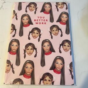 Pink Illustrated Journal with Motivational Text